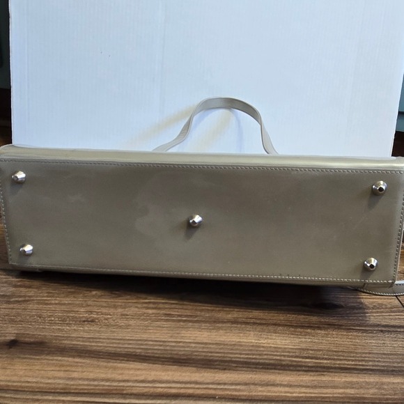 Beijo by Susan Handley Patent Satchel Shoulder Bag Champagne Taupe NWT $110.00 - Picture 12 of 12